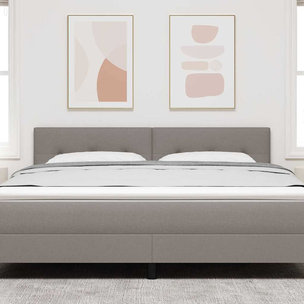 vidaXL LED κεφαλάρι με φώτα λωρίδας LED Taupe 180 cm Πολυεστέρας