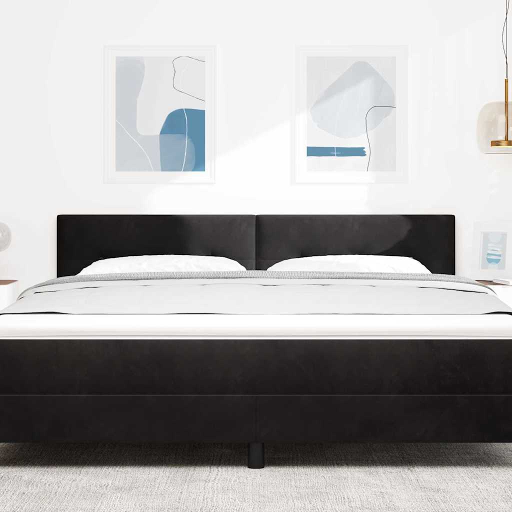 vidaXL LED κεφαλάρι με φώτα λωρίδας LED Μαύρο 180 cm Πολυεστέρας