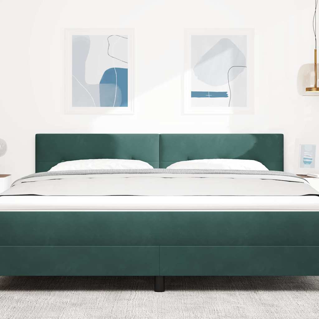 vidaXL LED κεφαλάρι με LED ταινίες φωτός Πράσινο 180 cm Βελούδο
