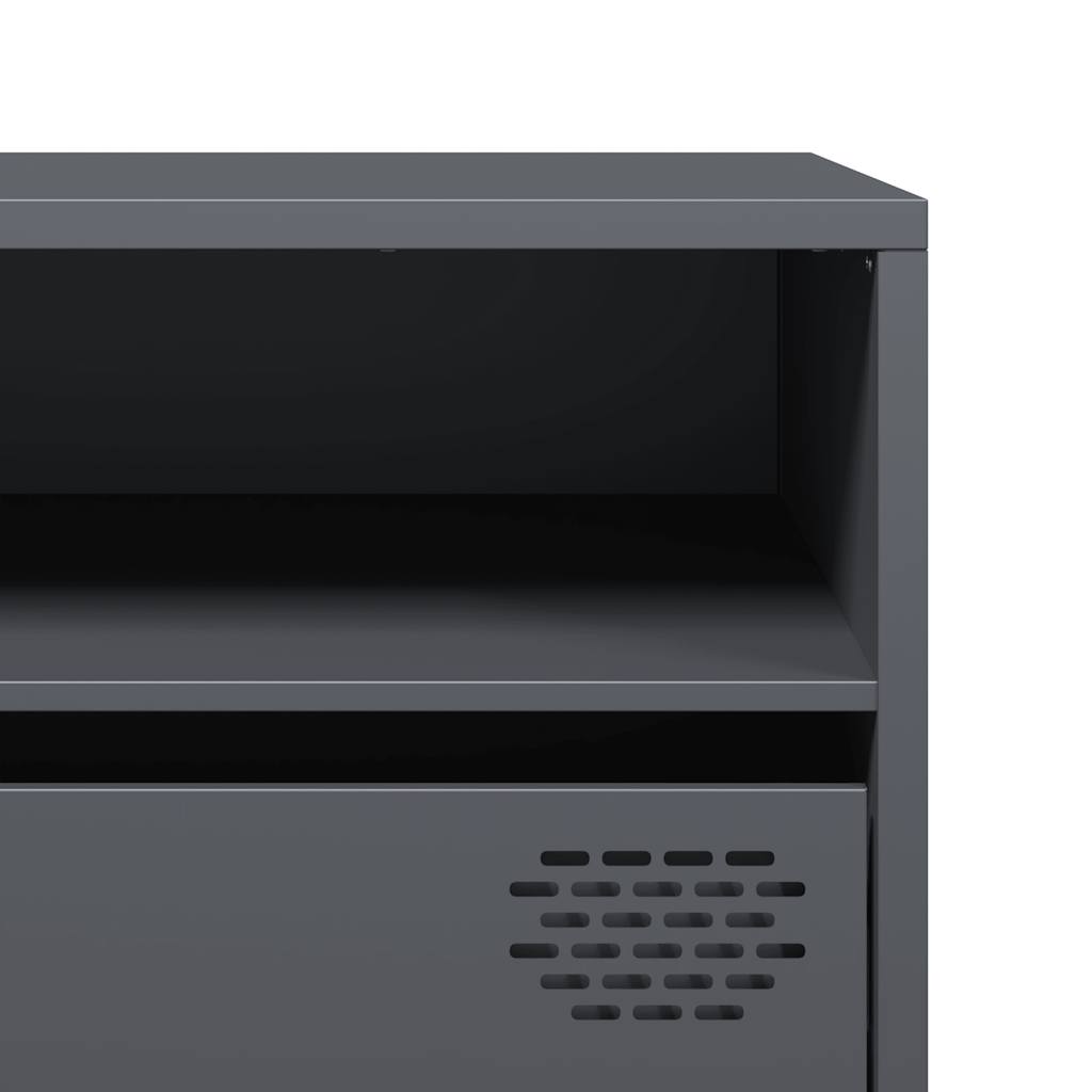 vidaXL Έπιπλο Τηλεόρασης Ανθρακί 202x39x43,5 εκ. Ατσάλι Ψυχρής Έλασης