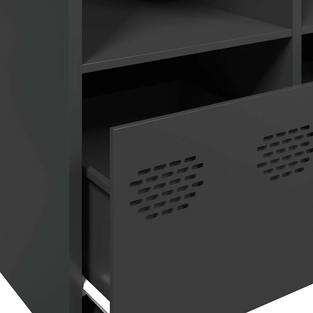 vidaXL Ντουλάπι Μαύρο 135x39x73,5 εκ. από Χάλυβα Ψυχρής Έλασης