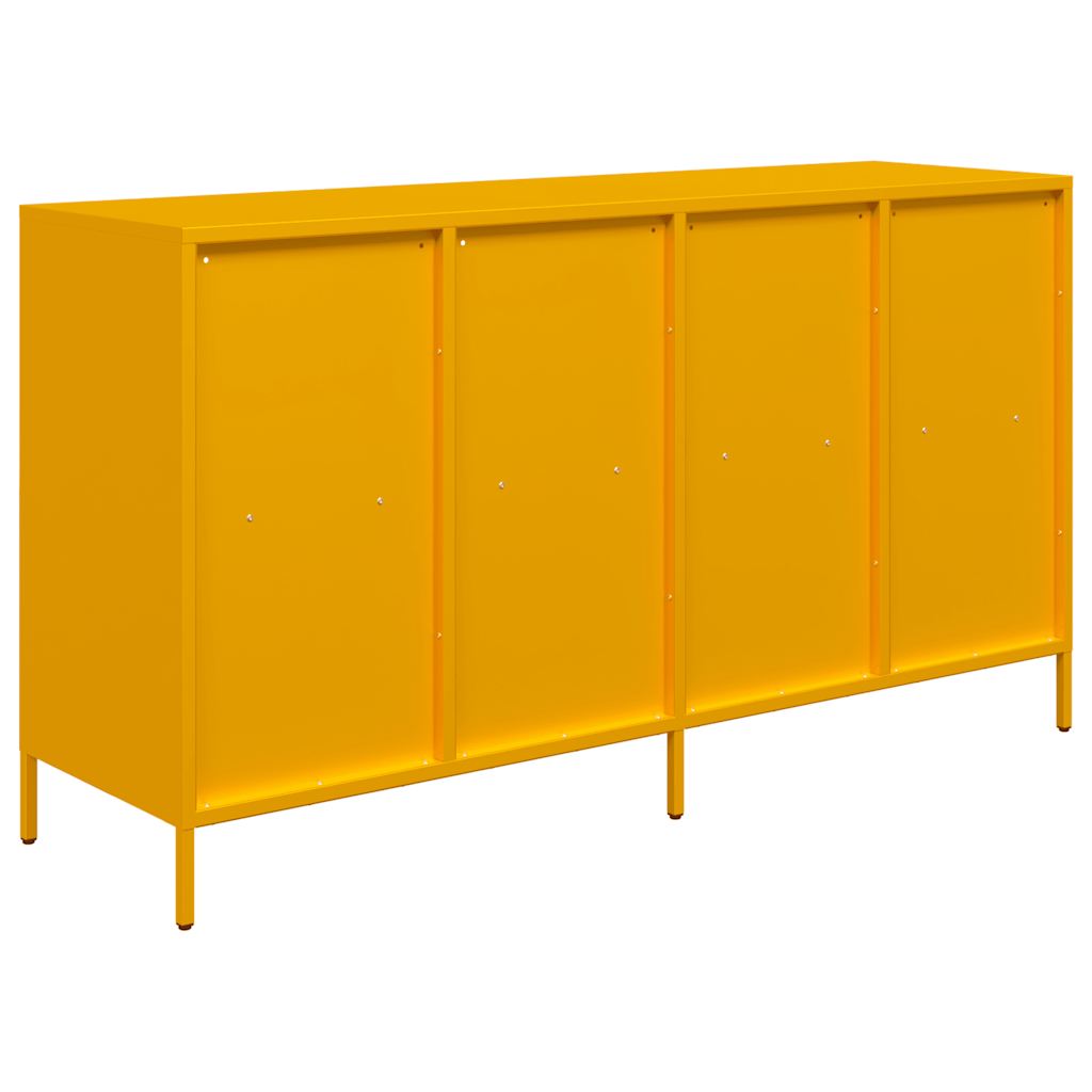vidaXL Sideboard Μουστάρδα κίτρινη 135x39x73,5 cm Ψυχρής έλασης χάλυβα