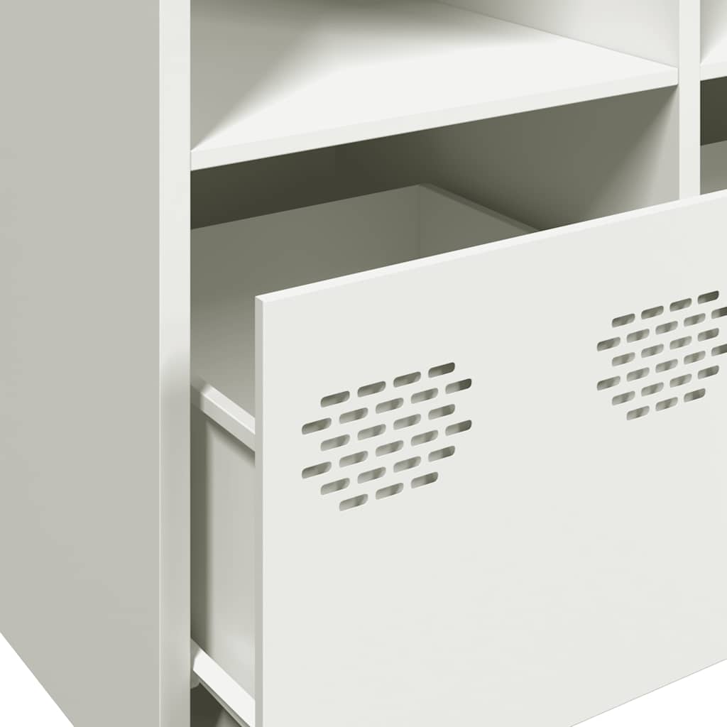 vidaXL Sideboard Λευκό 135x39x73,5 cm Ατσάλι ψυχρής έλασης