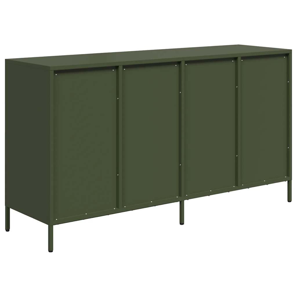 vidaXL Sideboard Ελαιοπράσινο 135x39x73,5 cm Ατσάλι ψυχρής έλασης
