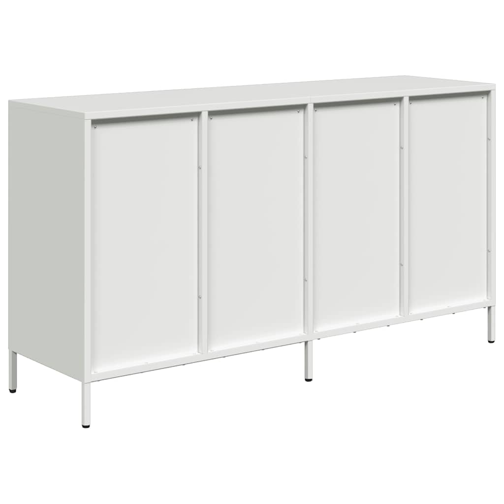 vidaXL Sideboard Λευκό 135x39x73,5 cm Ατσάλι ψυχρής έλασης