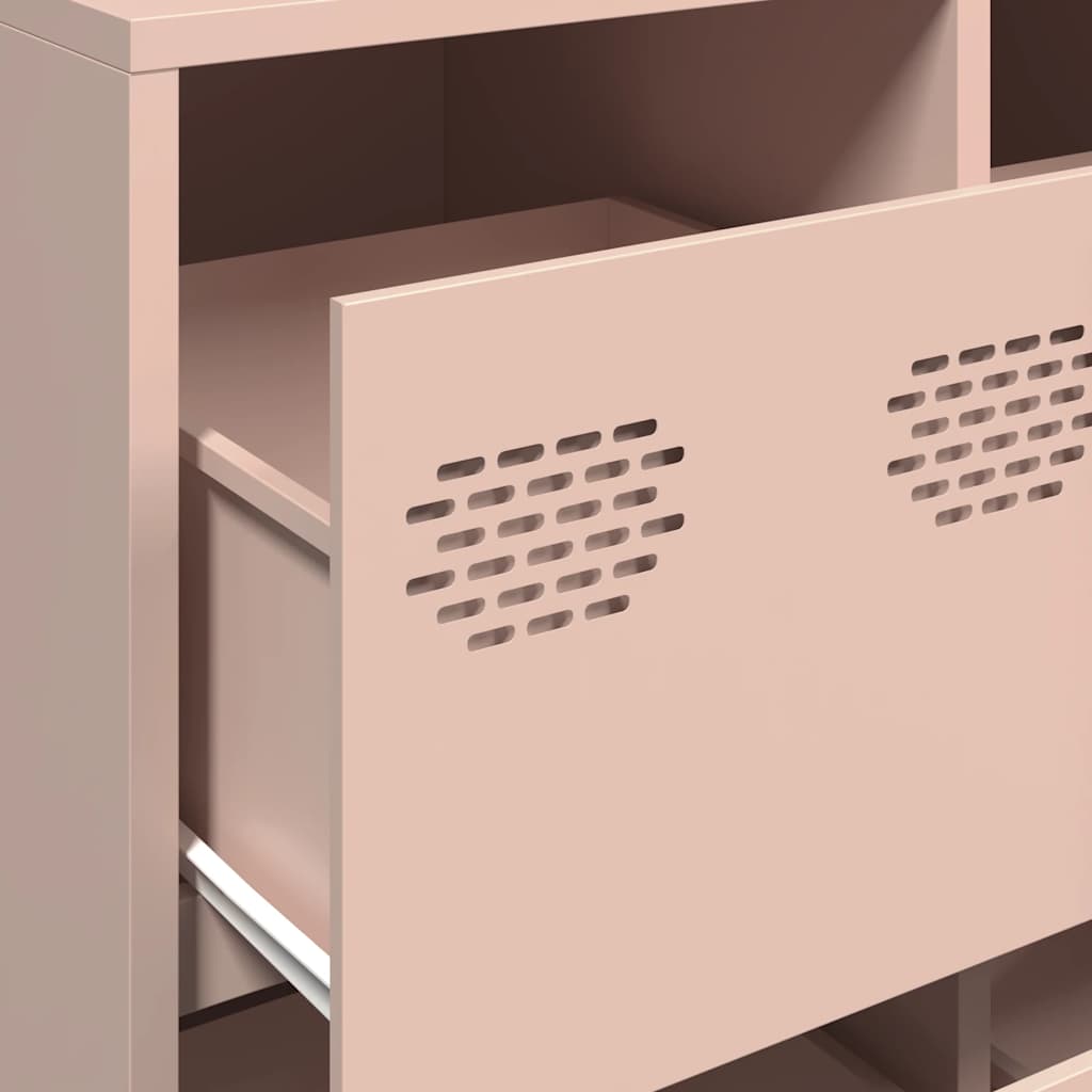 vidaXL Ντουλάπι Ροζ 135x39x103,5 εκ. από Χάλυβα Ψυχρής Έλασης