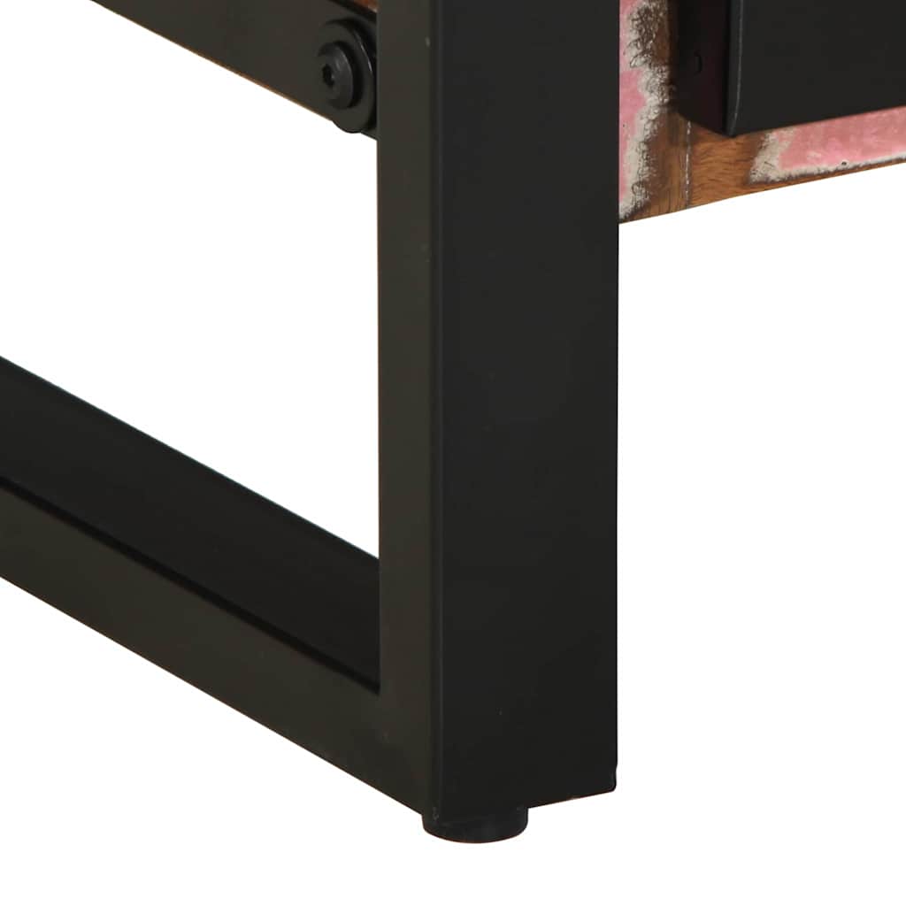 vidaXL Σετ Επίπλων Μπάνιου με ράφι 2 pcs Καφέ Μασίφ ανακυκλωμένο ξύλο