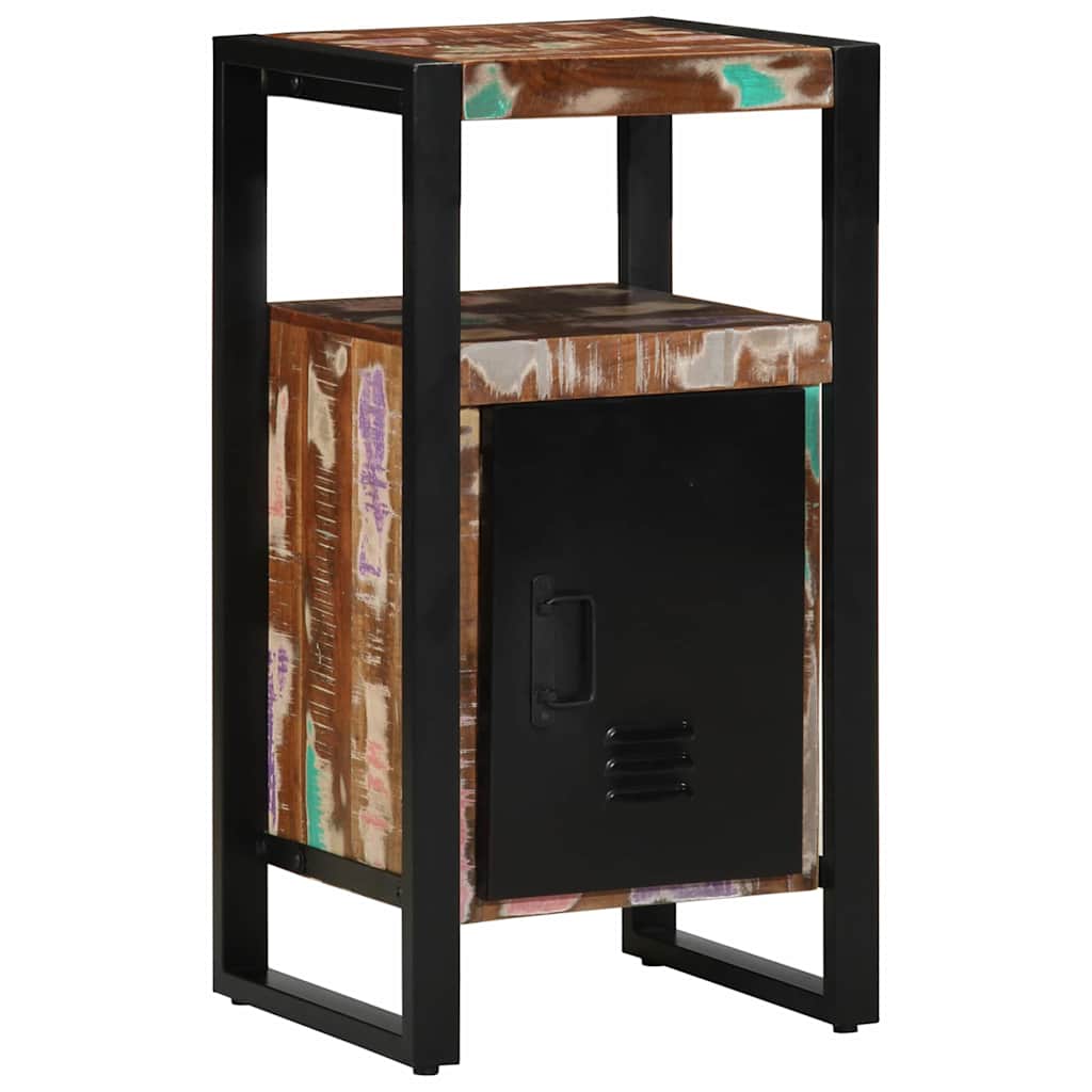 vidaXL Σετ Επίπλων Μπάνιου με πόρτα 2 pcs Καφέ Μασίφ ανακυκλωμένο ξύλο