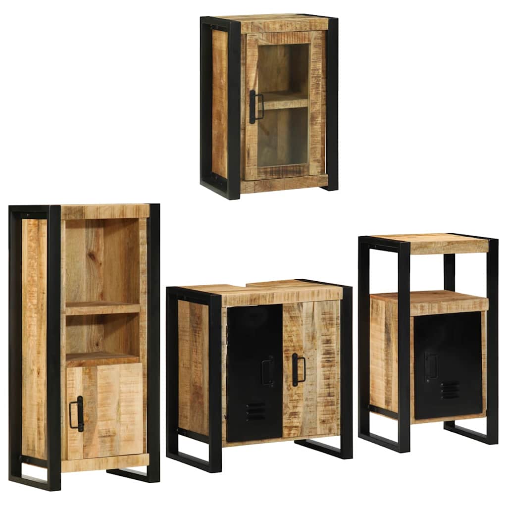 vidaXL Σετ Επίπλων Μπάνιου 4 τμχ. Καφέ 55 x 35 x 60 εκ.