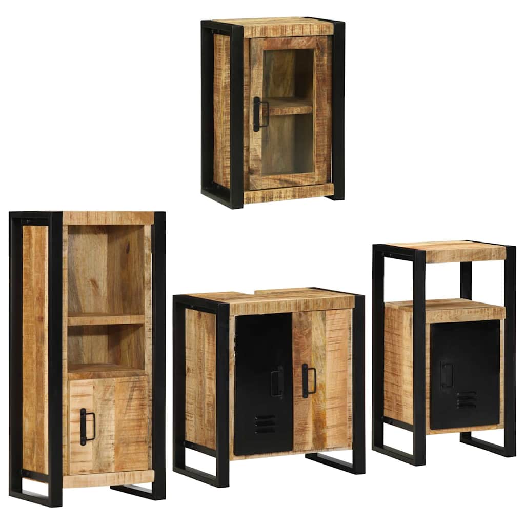 vidaXL Σετ Επίπλων Μπάνιου 4 τμχ. Καφέ 55 x 35 x 60 εκ.