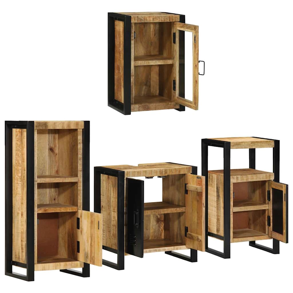 vidaXL Σετ Επίπλων Μπάνιου 4 τμχ. Καφέ 55 x 35 x 60 εκ.