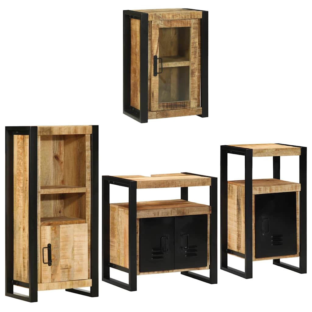 vidaXL Σετ Επίπλων Μπάνιου 4 τμχ. Καφέ 55 x 35 x 60 εκ.