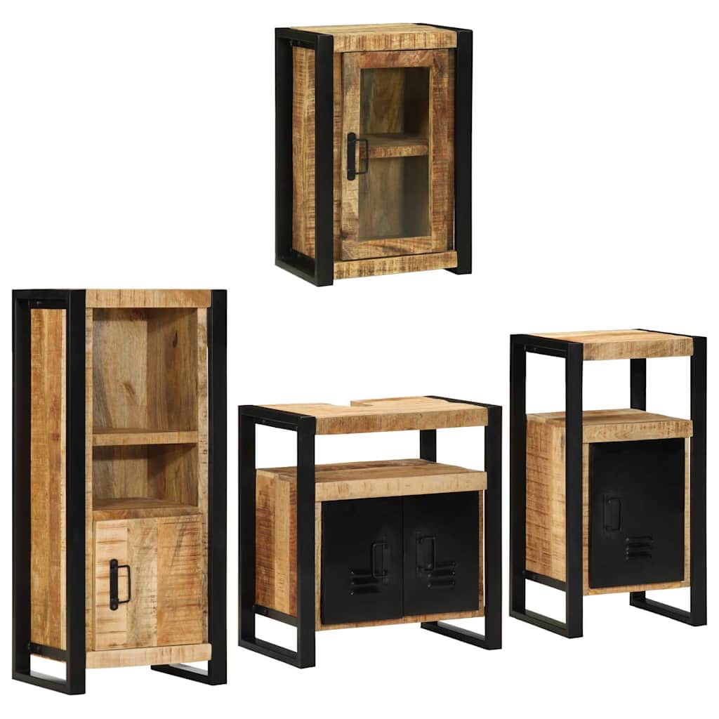 vidaXL Σετ Επίπλων Μπάνιου 4 τμχ. Καφέ 55 x 35 x 60 εκ.