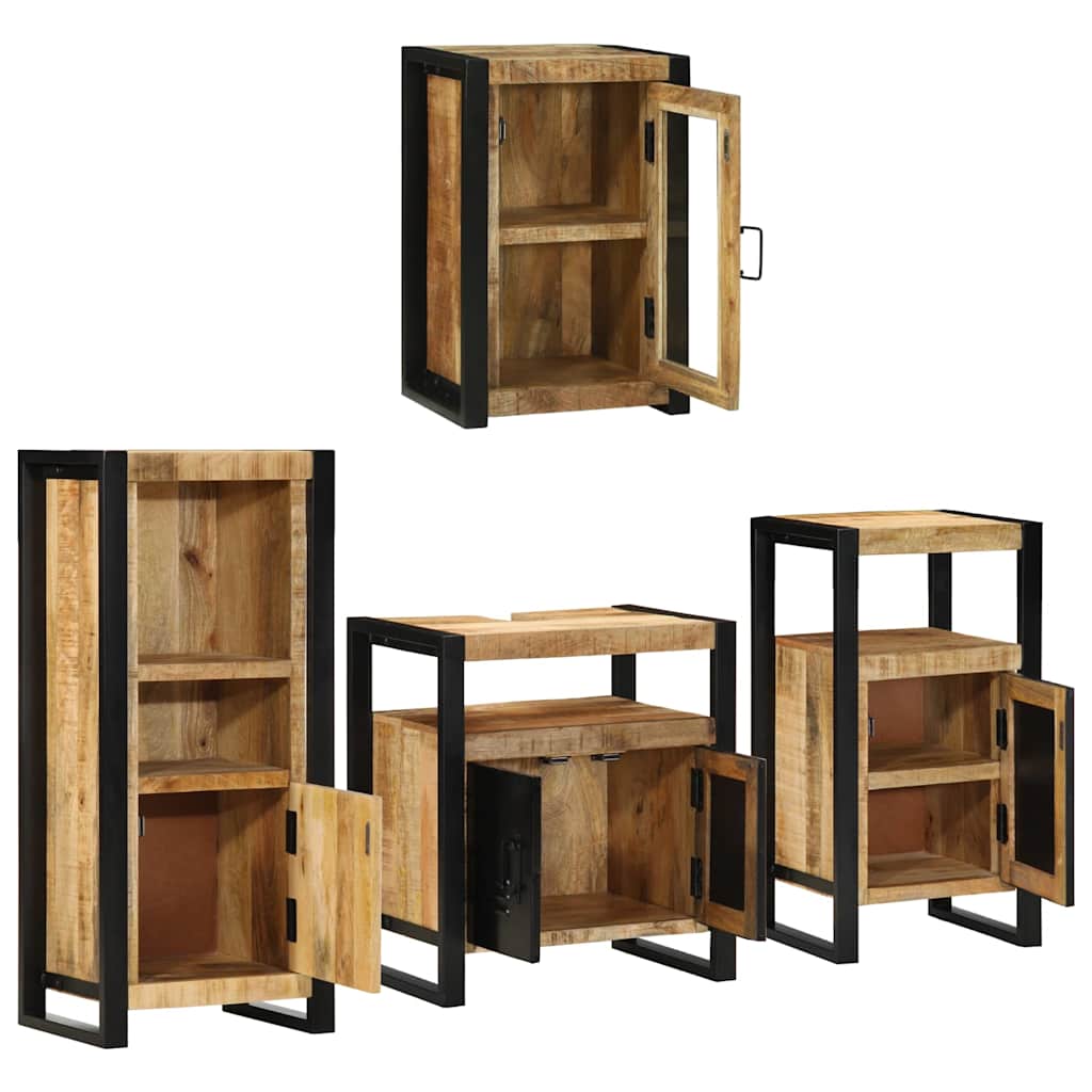 vidaXL Σετ Επίπλων Μπάνιου 4 τμχ. Καφέ 55 x 35 x 60 εκ.