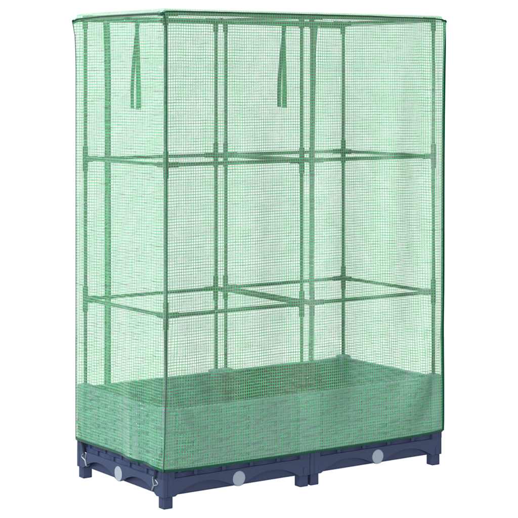 vidaXL Ζαρντινιέρα Υπερυψ. Κάλυμμα Θερμοκηπίου Όψη Ρατάν 80x40x123 εκ.