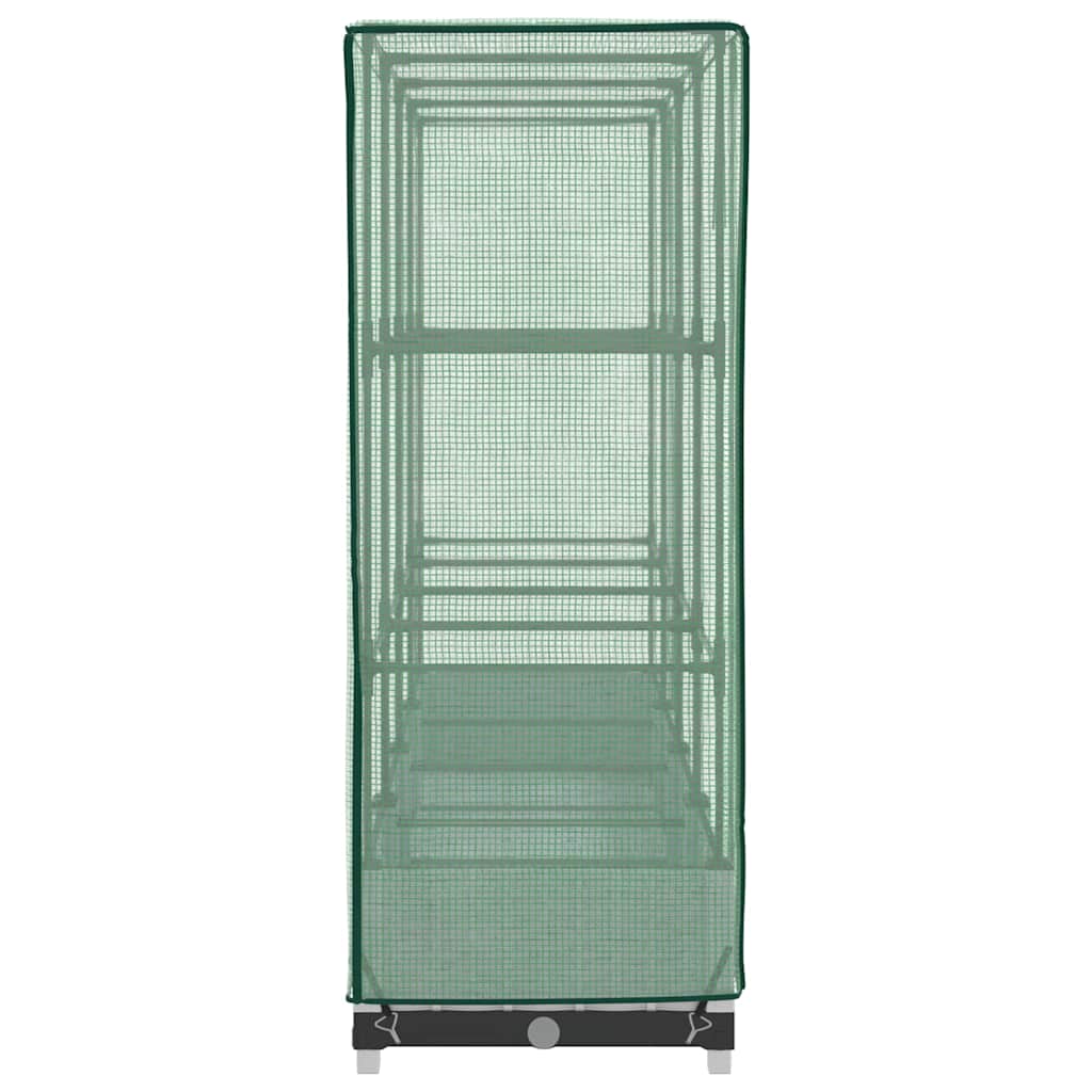 vidaXL Ζαρντινιέρα Υπερυψ. Κάλυμμα Θερμοκηπίου Όψη Ρατάν 160x40x123 εκ