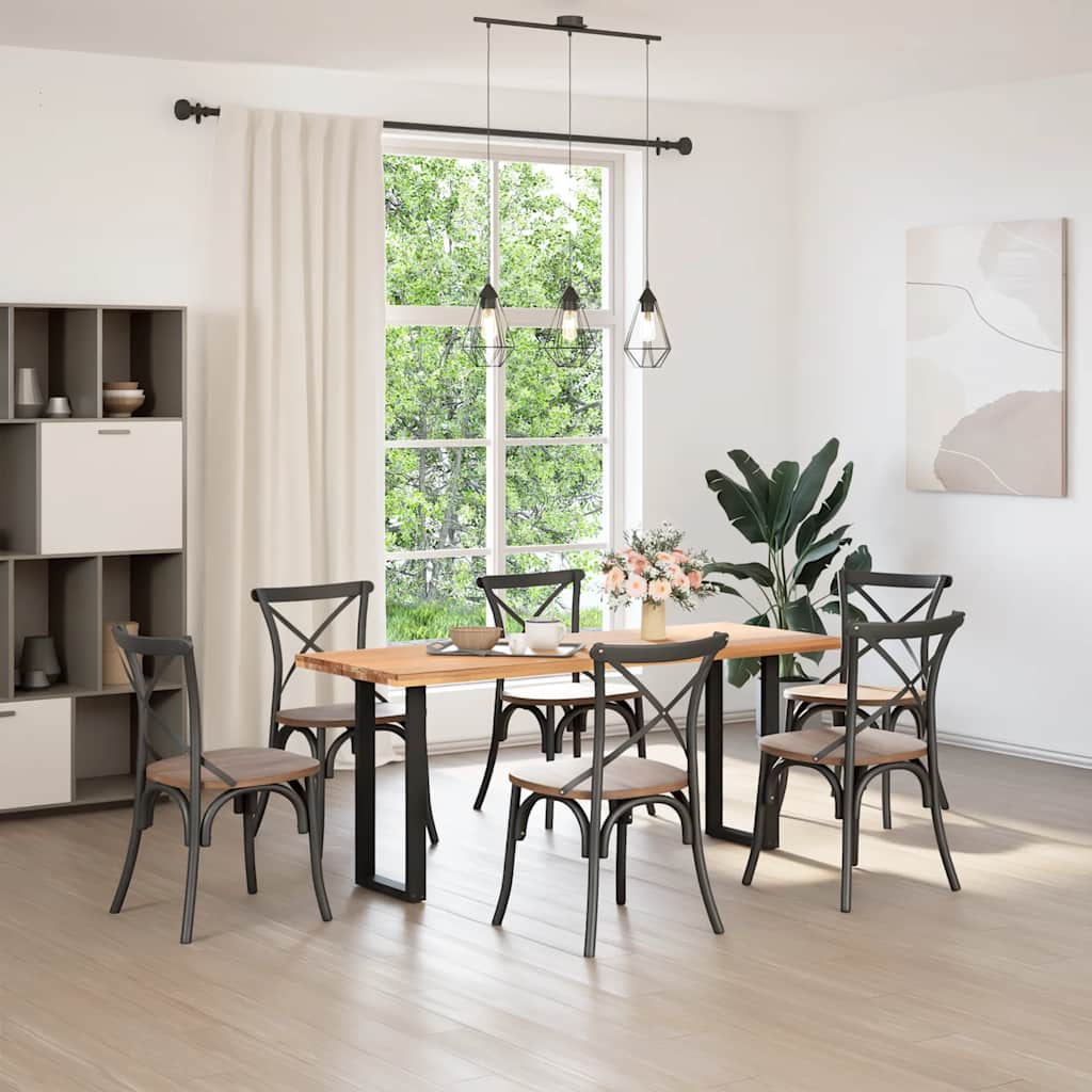 vidaXL Πόδια Κονσόλας σε Σχήμα U 2 τεμ. Μαύρο 38x(72-73) εκ. Ατσάλι