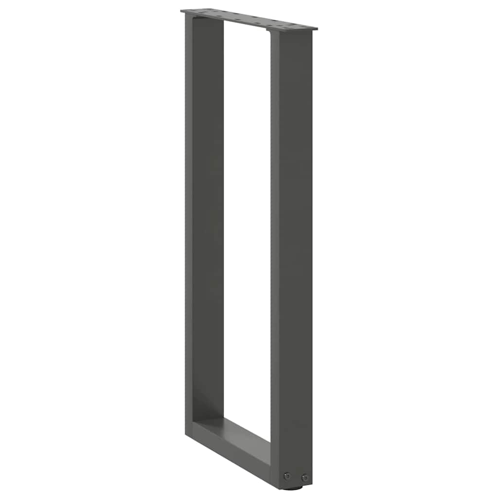 vidaXL Πόδια Κονσόλας 2 τεμ. σε σχήμα U, Ανθρακί 38x(72-73) εκ. από Ατσάλι