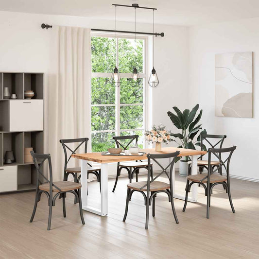 vidaXL Πόδια Τραπεζαρίας σε Σχήμα U 2 τεμ. Λευκά 70x(72-73) εκ. Ατσάλι