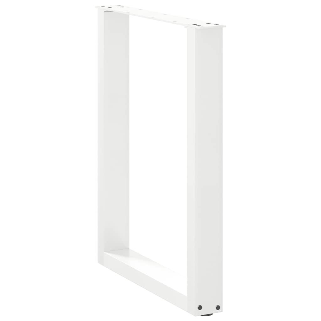 vidaXL Πόδια Τραπεζαρίας σε Σχήμα U 3 τεμ. Λευκά 70x(72-73) εκ. Ατσάλι