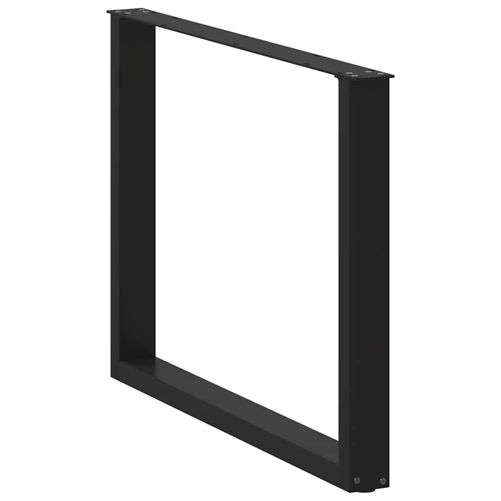 vidaXL Πόδια Τραπεζαρίας σε Σχήμα U 3 τεμ. Μαύρο 100x(72-73) εκ. Ατσάλι