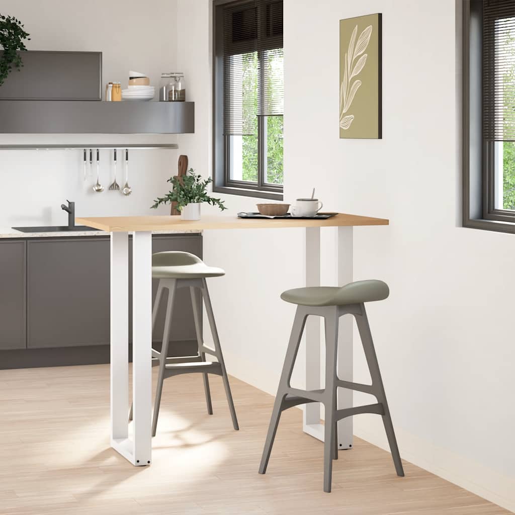 vidaXL Πόδια Τραπεζιού Μπαρ σε Σχήμα U 2 τεμ. Λευκά 40x (110-111) εκ. Ατσάλι