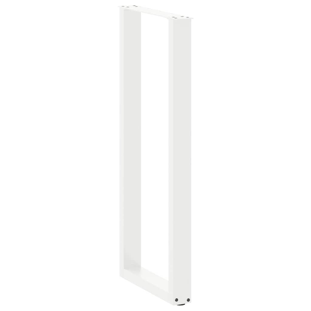 vidaXL Πόδια Τραπεζιού Μπαρ σε Σχήμα U 2 τεμ. Λευκά 40x (110-111) εκ. Ατσάλι