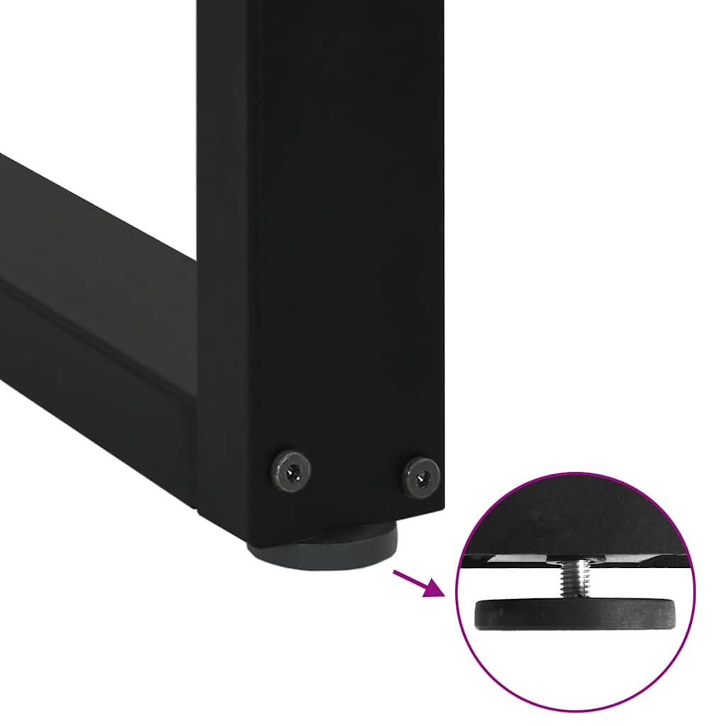 vidaXL Πόδια Τραπεζιού Μπαρ σε Σχήμα U 2 τεμ. Μαύρο 50x(110-111) εκ. Ατσάλι
