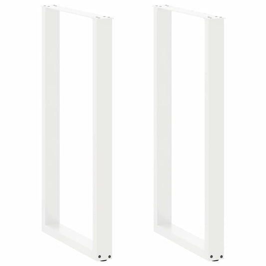 vidaXL Πόδια Τραπεζιού Μπαρ σε Σχήμα U 2 τεμ. Λευκά 60x (110-111) εκ. Ατσάλι