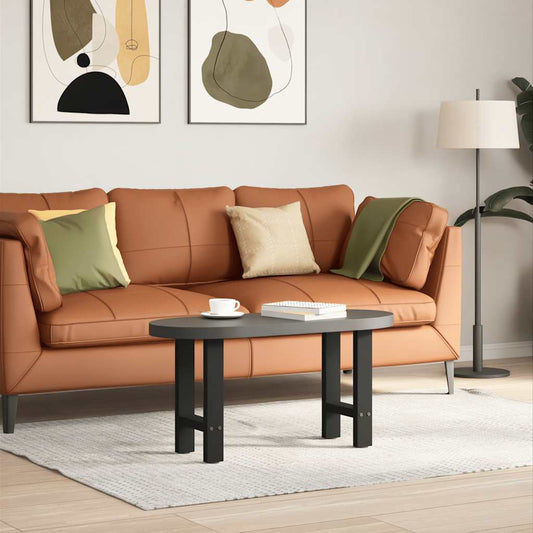 vidaXL Πόδια Τραπεζιού Σαλονιού 2 τεμ. Μαύρα 28x(42-43) εκ. Ατσάλι