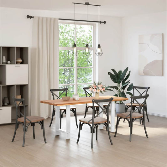 vidaXL Πόδια Τραπεζαρίας 2 τεμ. Λευκά 50x(72-73) εκ. Ατσάλι