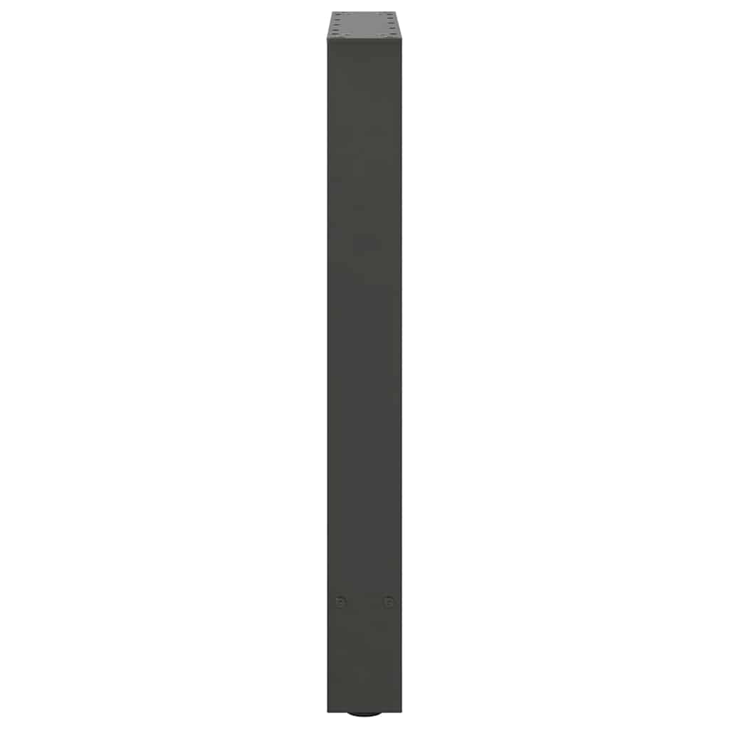 vidaXL Πόδια Τραπεζαρίας Ανθρακί 2 τεμ. 60x(72-73) εκ. Ατσάλι