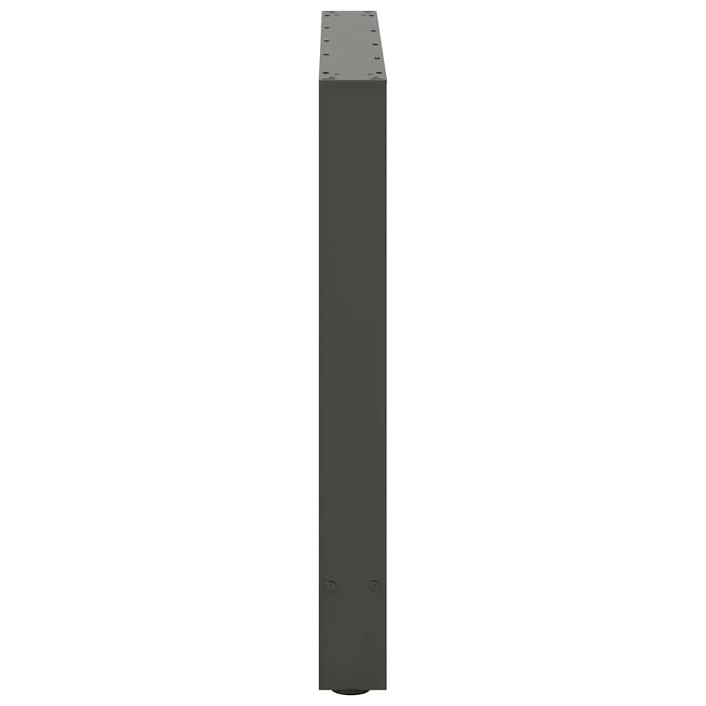 vidaXL Πόδια Τραπεζαρίας Ανθρακί 2 τεμ. 70x(72-73) εκ. Ατσάλι
