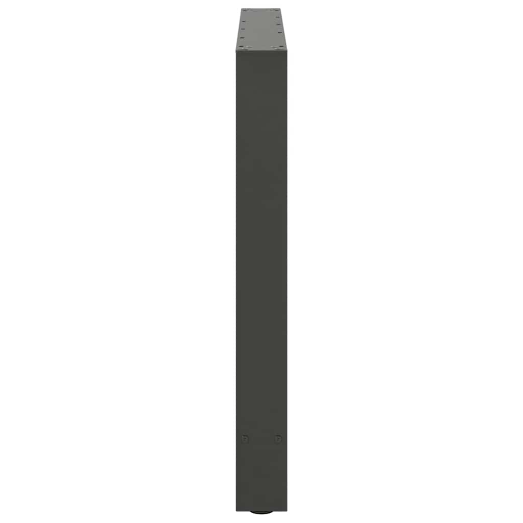 vidaXL Πόδια Τραπεζαρίας Ανθρακί 2 τεμ. 90x(72-73) εκ. Ατσάλι