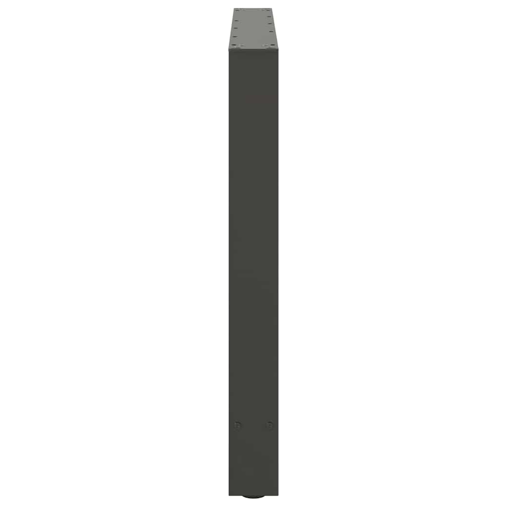 vidaXL Πόδια Τραπεζαρίας Ανθρακί 2 τεμ. 100x(72-73) εκ. Ατσάλι