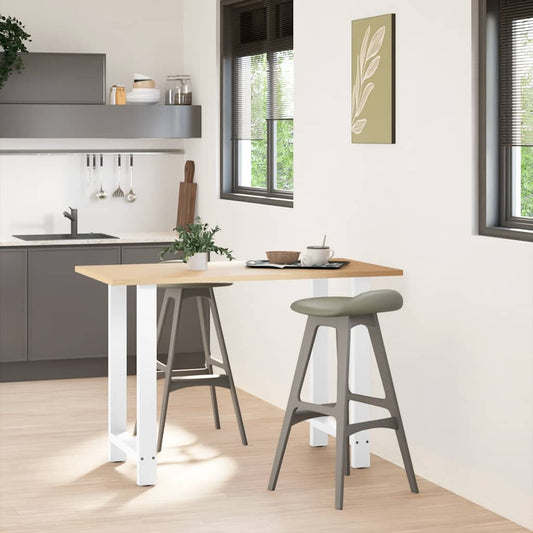 vidaXL Πόδια Τραπεζιού Μπαρ 2 τεμ. Λευκά 60x(90-91) εκ. Ατσάλι