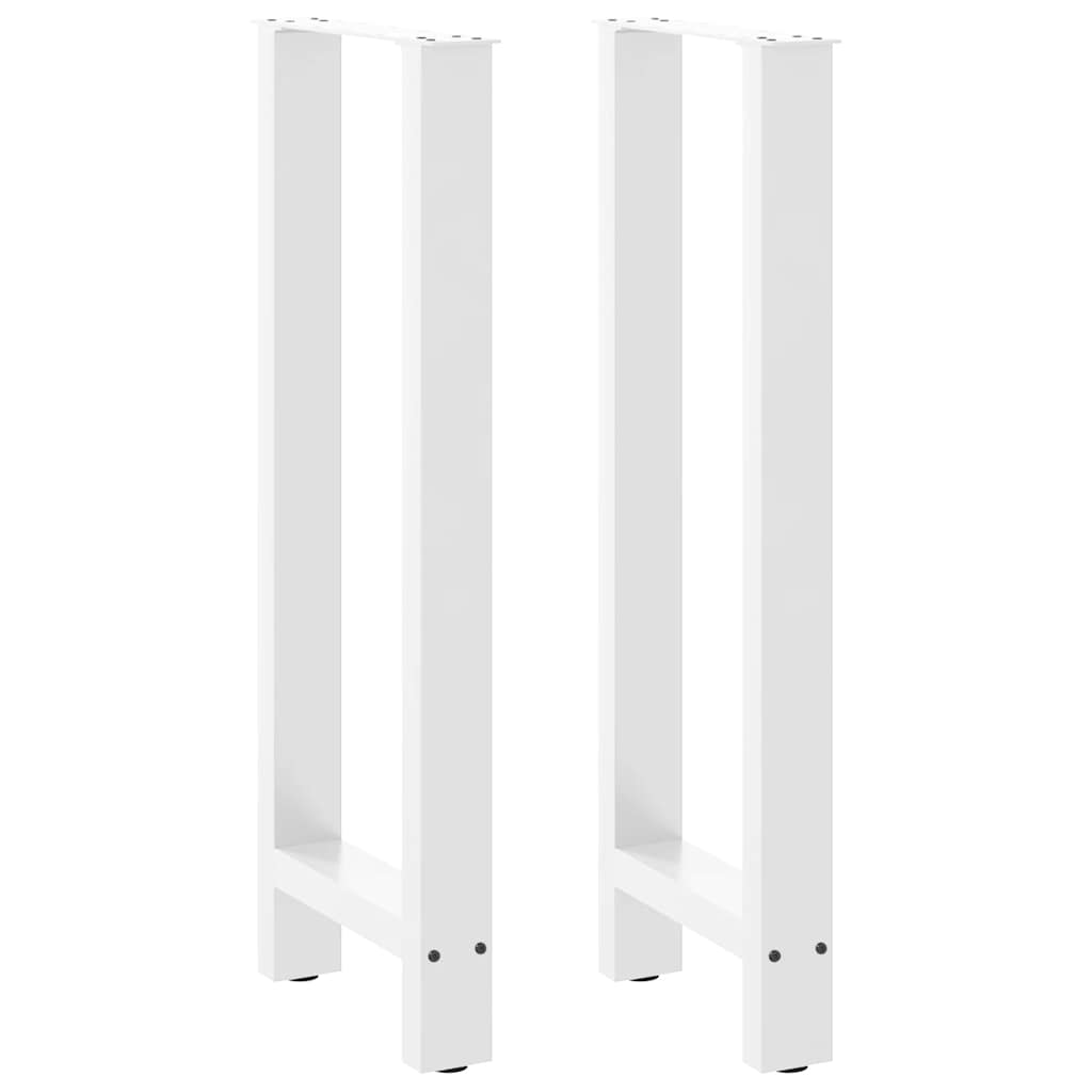 vidaXL Πόδια Τραπεζιού Μπαρ 2 τεμ. Λευκά 40x (100-101) εκ. Ατσάλι
