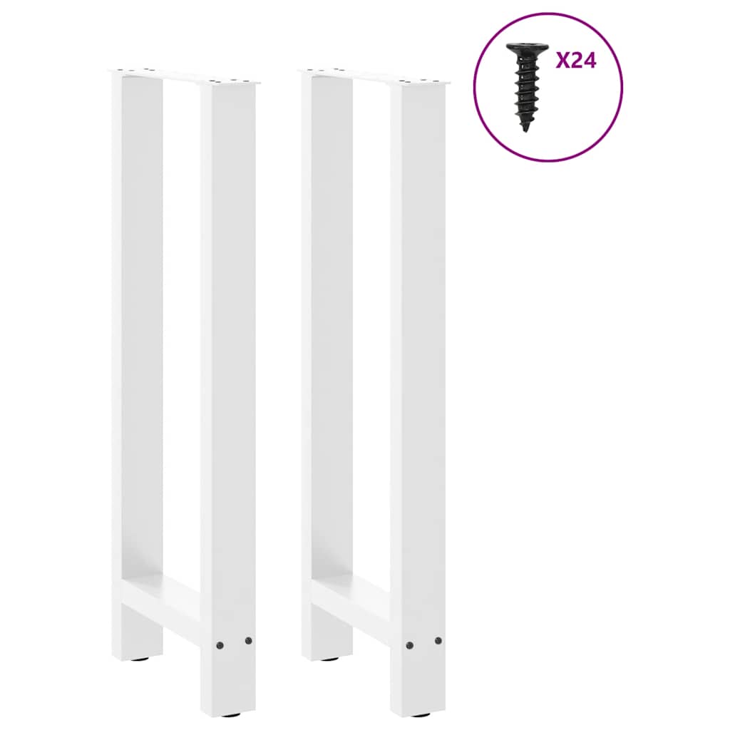 vidaXL Πόδια Τραπεζιού Μπαρ 2 τεμ. Λευκά 50x(100-101) εκ. Ατσάλι