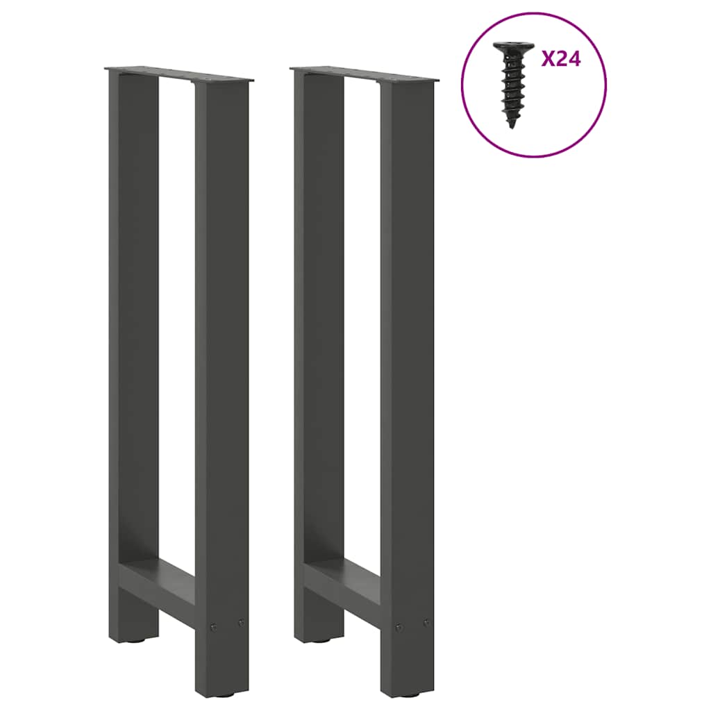 vidaXL Πόδια Τραπεζιού Μπαρ 2 τεμ. Ανθρακί 50x(100-101) εκ. Ατσάλι
