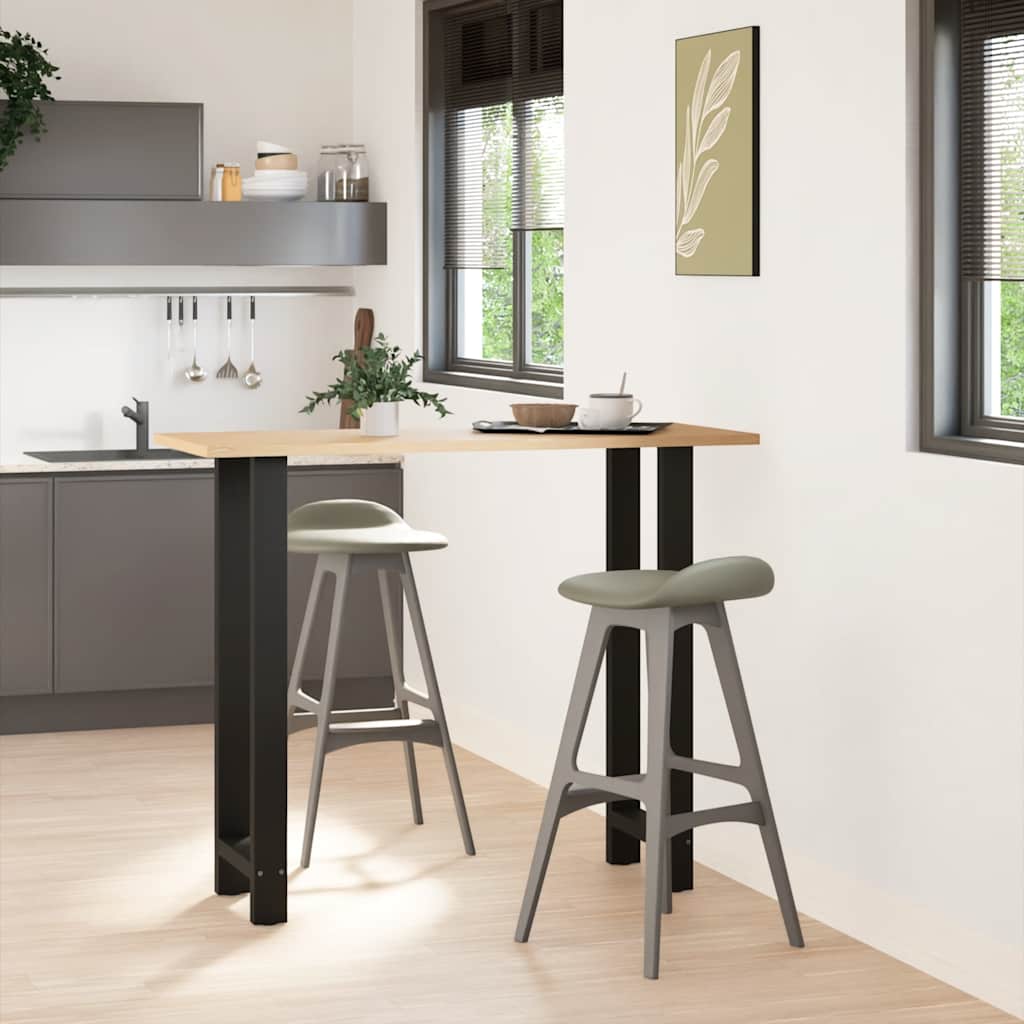 vidaXL Πόδια Τραπεζιού Μπαρ 2 τεμ. Μαύρα 40x (110-111) εκ. Ατσάλι