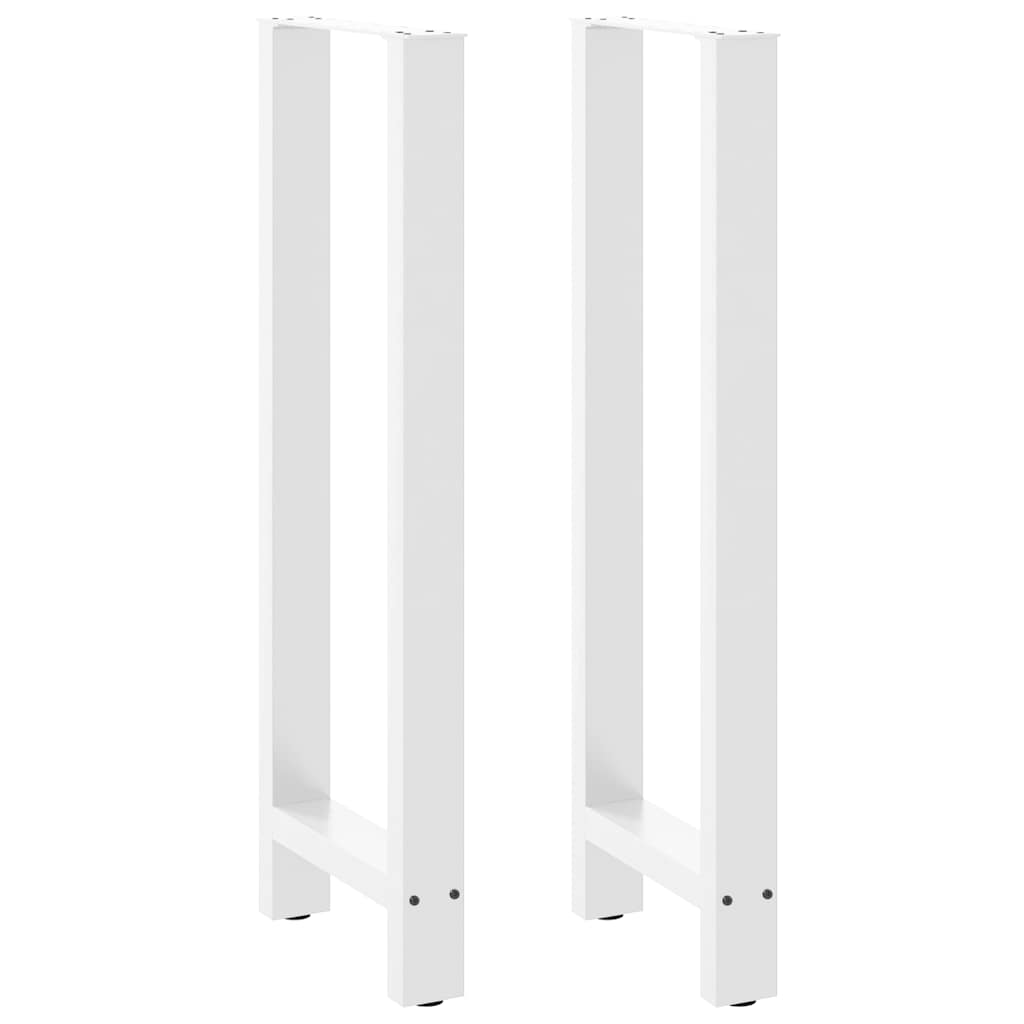 vidaXL Πόδια Τραπεζιού Μπαρ 2 τεμ. Λευκά 40x (110-111) εκ. Ατσάλι
