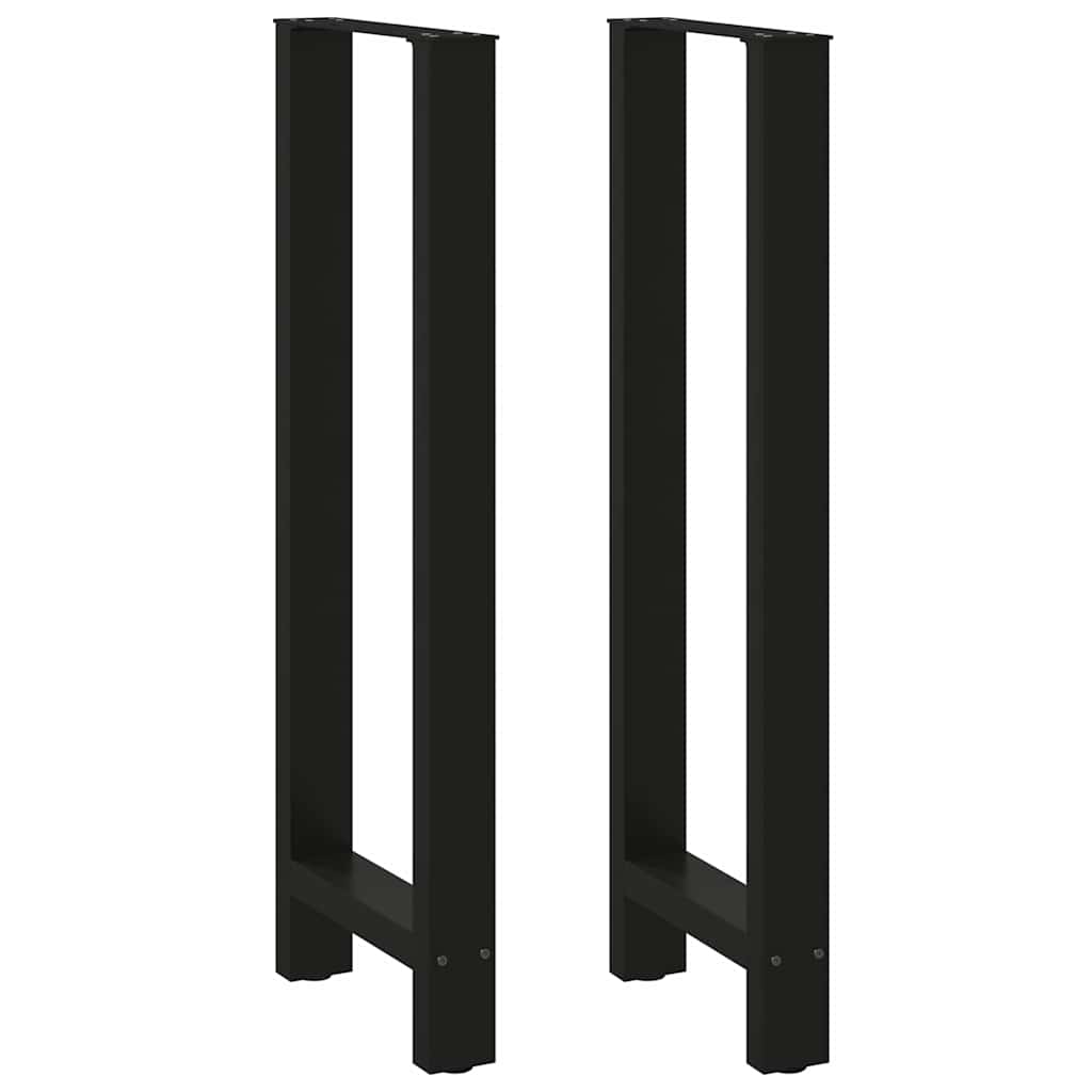 vidaXL Πόδια Τραπεζιού Μπαρ 2 τεμ. Μαύρα 50x(110-111) εκ. Ατσάλι