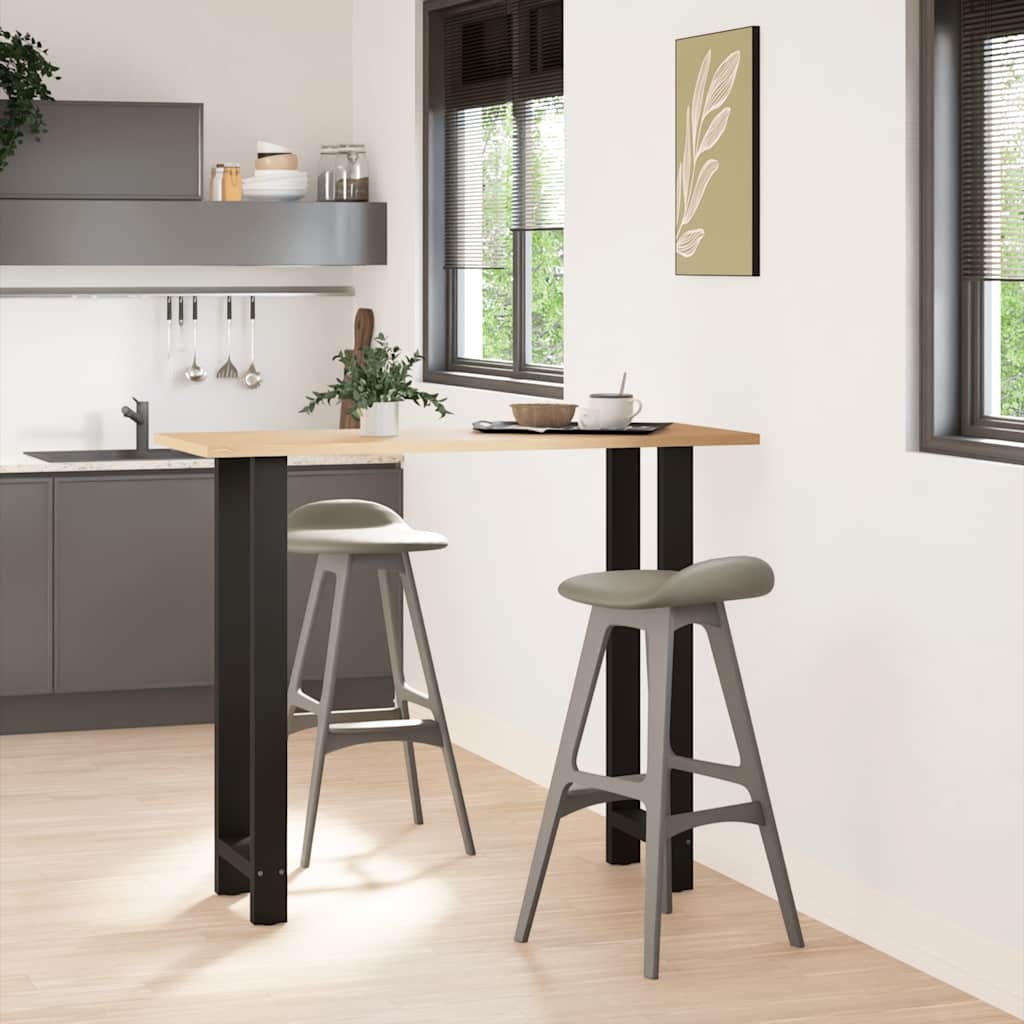 vidaXL Πόδια Τραπεζιού Μπαρ 2 τεμ. Μαύρα 50x(110-111) εκ. Ατσάλι