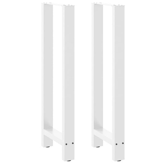 vidaXL Πόδια Τραπεζιού Μπαρ 2 τεμ. Λευκά 50x (110-111) εκ. Ατσάλι