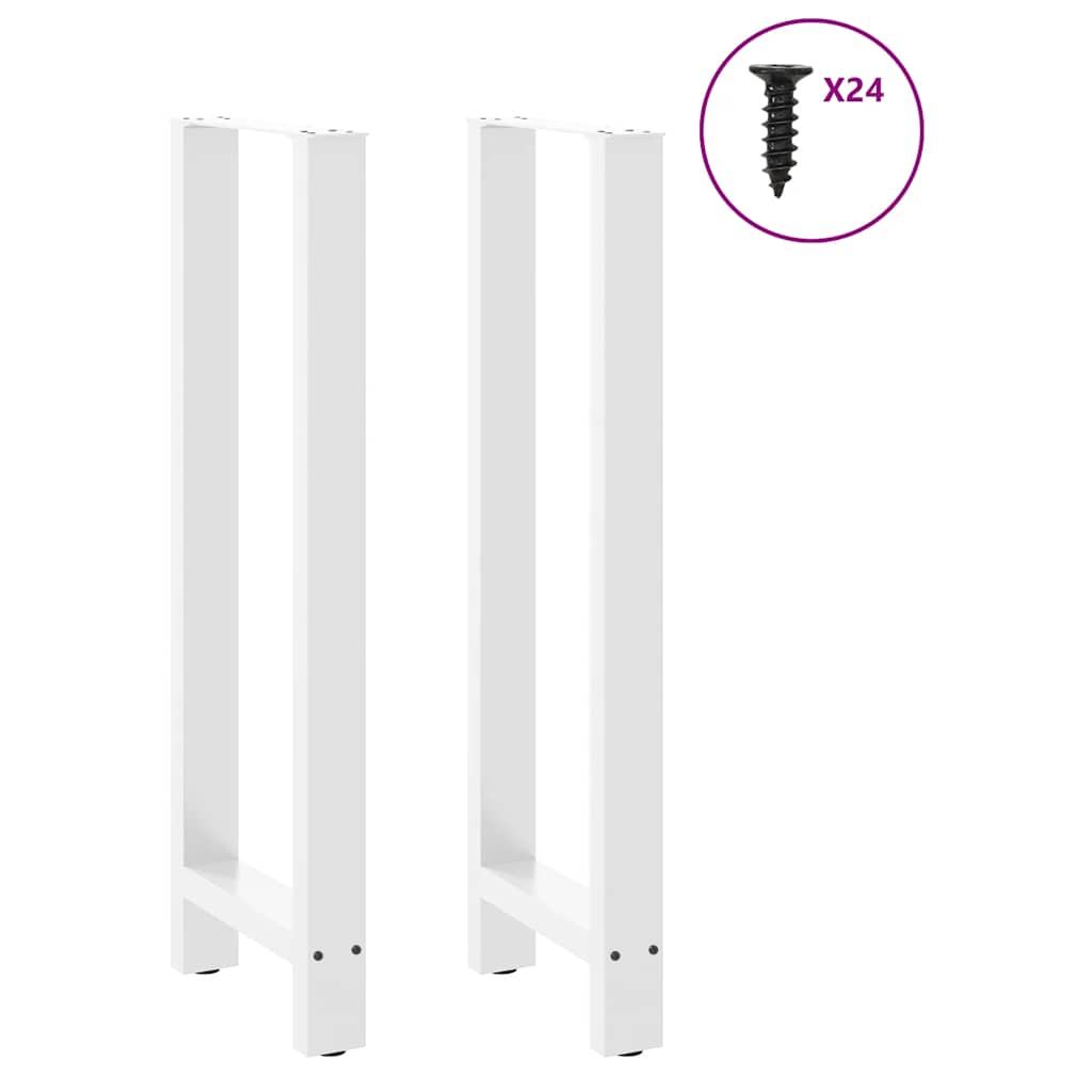vidaXL Πόδια Τραπεζιού Μπαρ 2 τεμ. Λευκά 50x (110-111) εκ. Ατσάλι