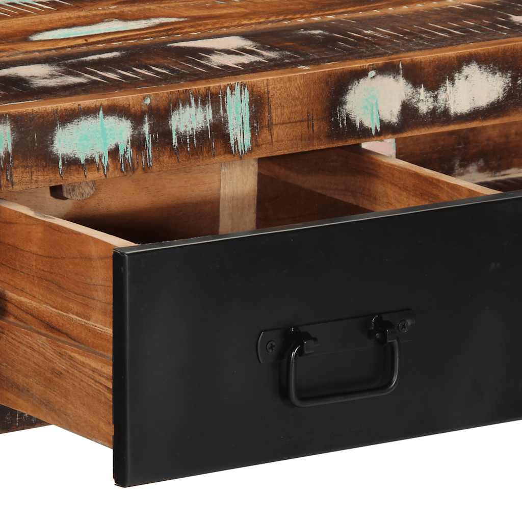 vidaXL Τραπέζι κονσόλας Πολύχρωμο 100x35x75 cm Στερεό ξύλο ανακτημένο