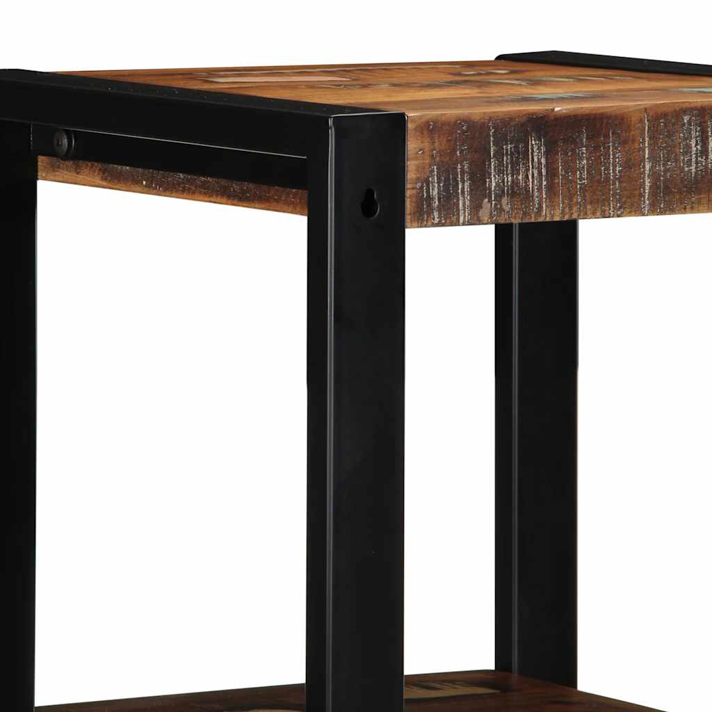 vidaXL Ράφι τοίχου Πολύχρωμο 35x35x100 cm Στερεό ξύλο ανακτημένο