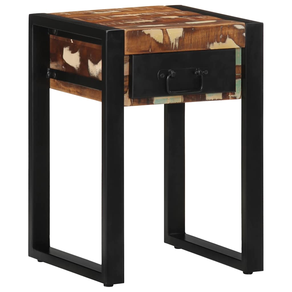 vidaXL Τραπεζάκι Πολύχρωμο 35x35x50 cm Ξύλο μασίφ αναγεννημένο