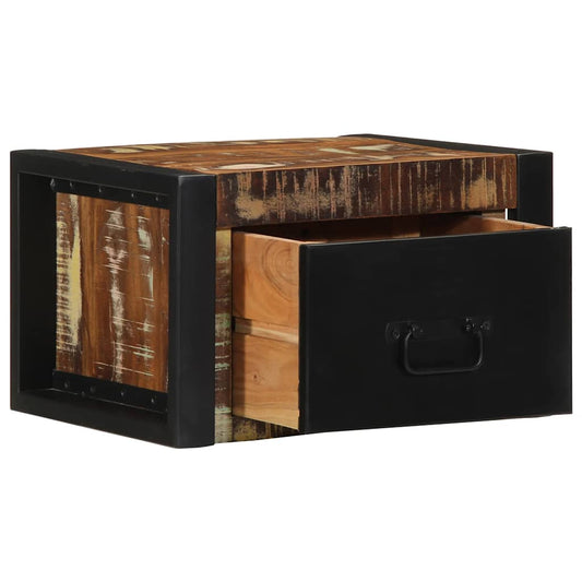 vidaXL Κομοδίνο Πολύχρωμο 40x35x25 cm Στερεό ξύλο αναγεννημένο