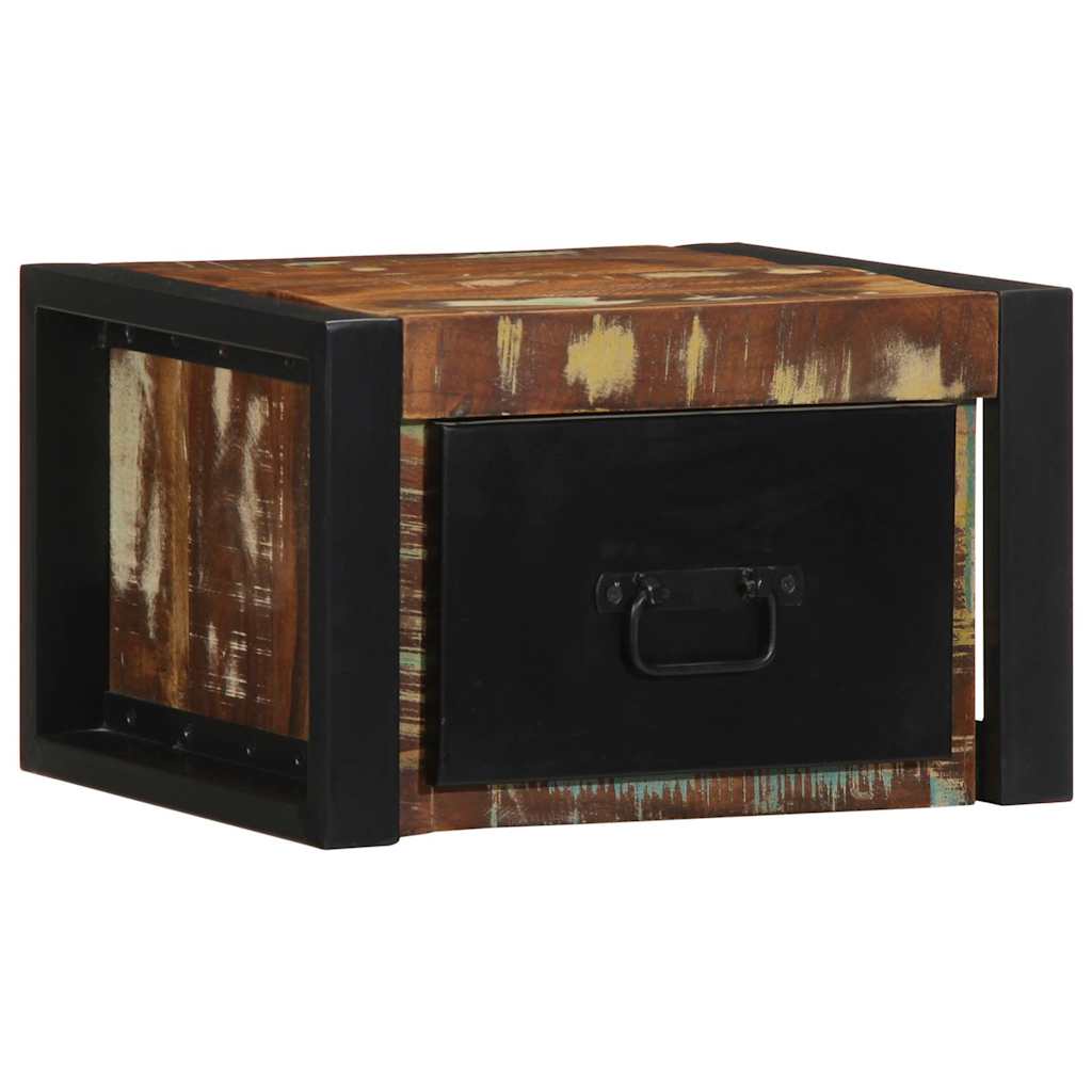 vidaXL Κομοδίνο Πολύχρωμο 40x35x25 cm Στερεό ξύλο αναγεννημένο